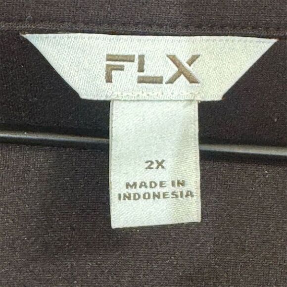 FLX Women’s 2X Black Cropped Blazer Relaxed Fit Stretch Athleisure Office Jacket - Picture 6 of 8